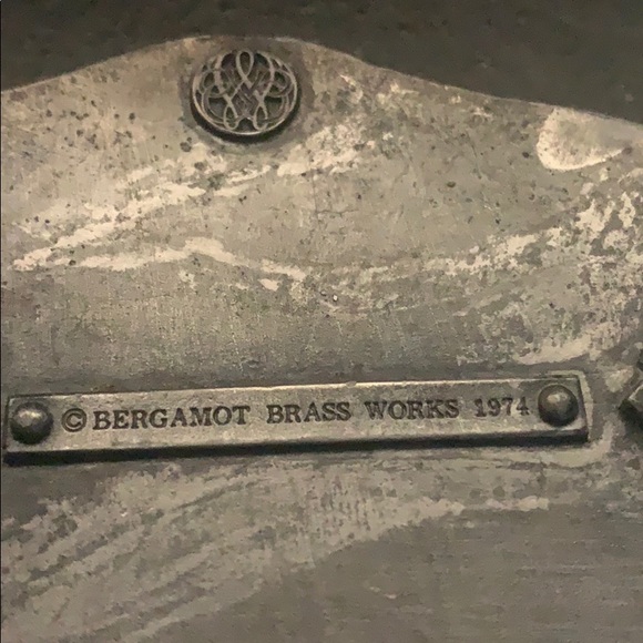 Vintage Bergamot Brass Works 1974 Joys of Skiing Silver Belt Buckle - Picture 2 of 8